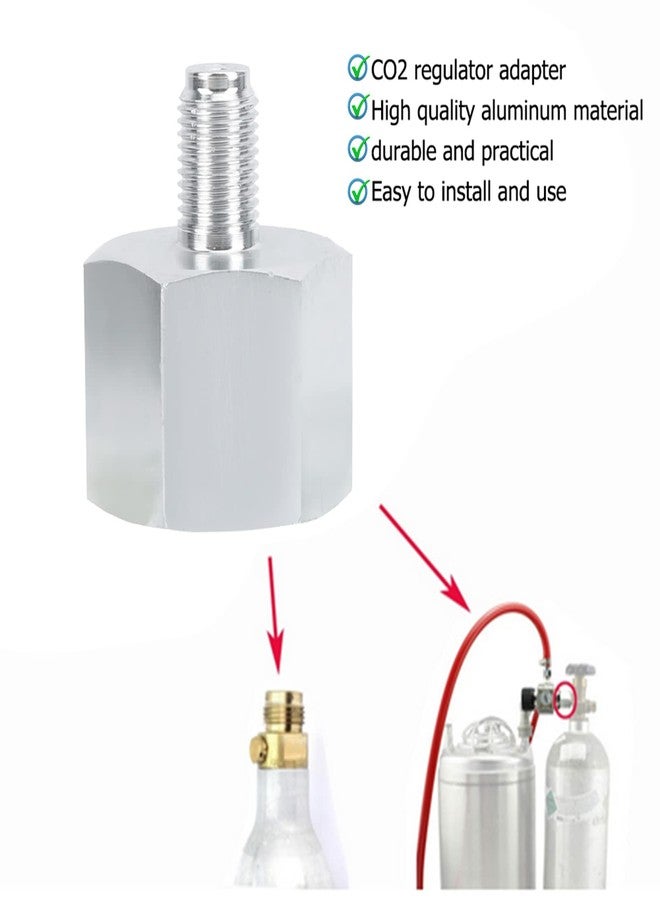 Sunicon 3/8 to CGA320 Regulator Adapter, Aluminum CO2 Regulator Cylinder Adapter Pneumatics Connector Fitting Converter Accessories for Homebrew Beer Aquarium - Image 4